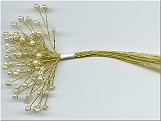 Cream Small Pearl Spray Jewellery Wire - Ref: 872